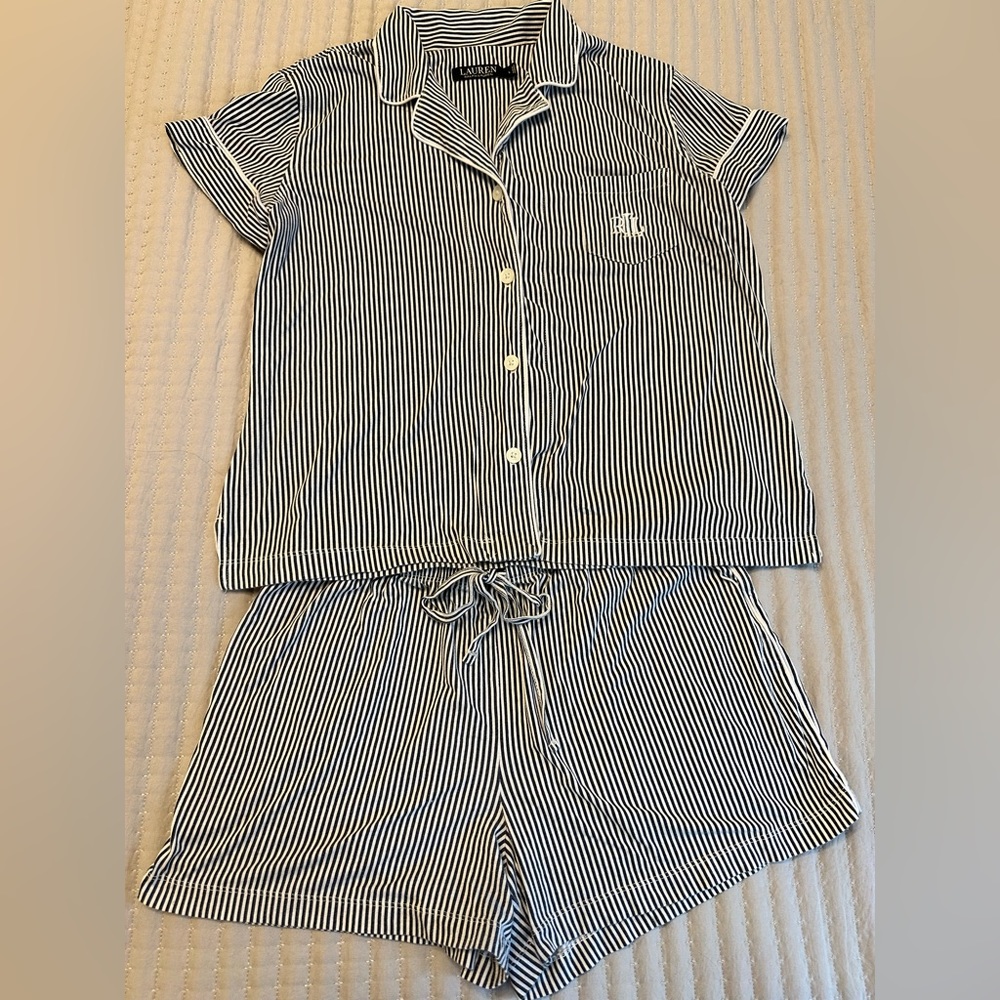 Ralph Lauren pinstripe pajama set